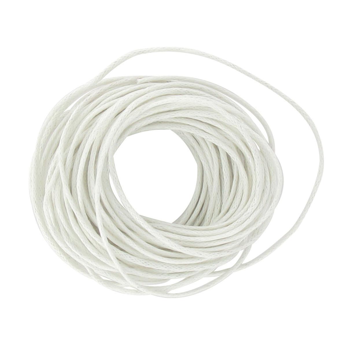 Coton ciré blanc 1 mm x 5 m