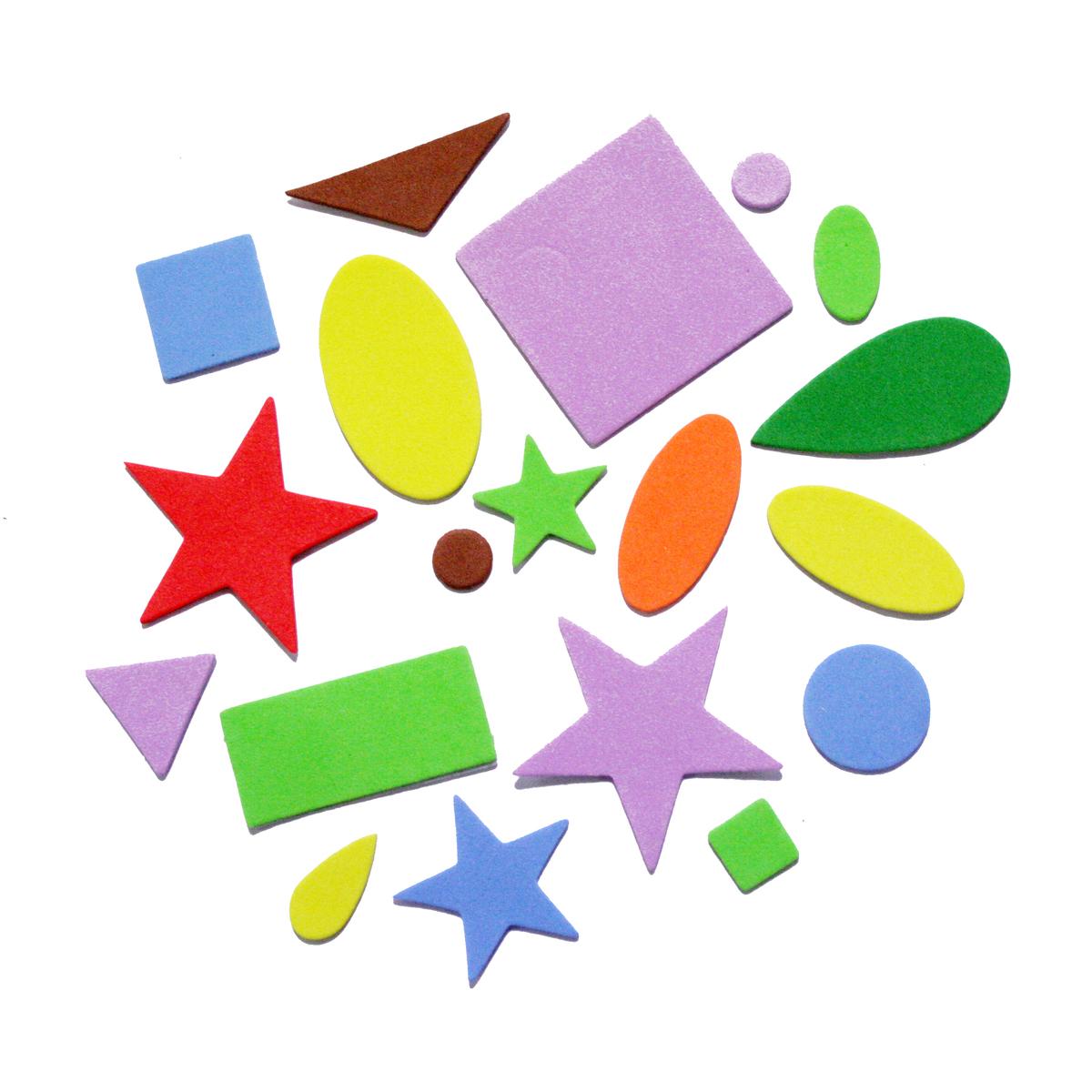 Stickers géométriques caoutchouc mousse 2,5 à 5 cm x 144 pcs