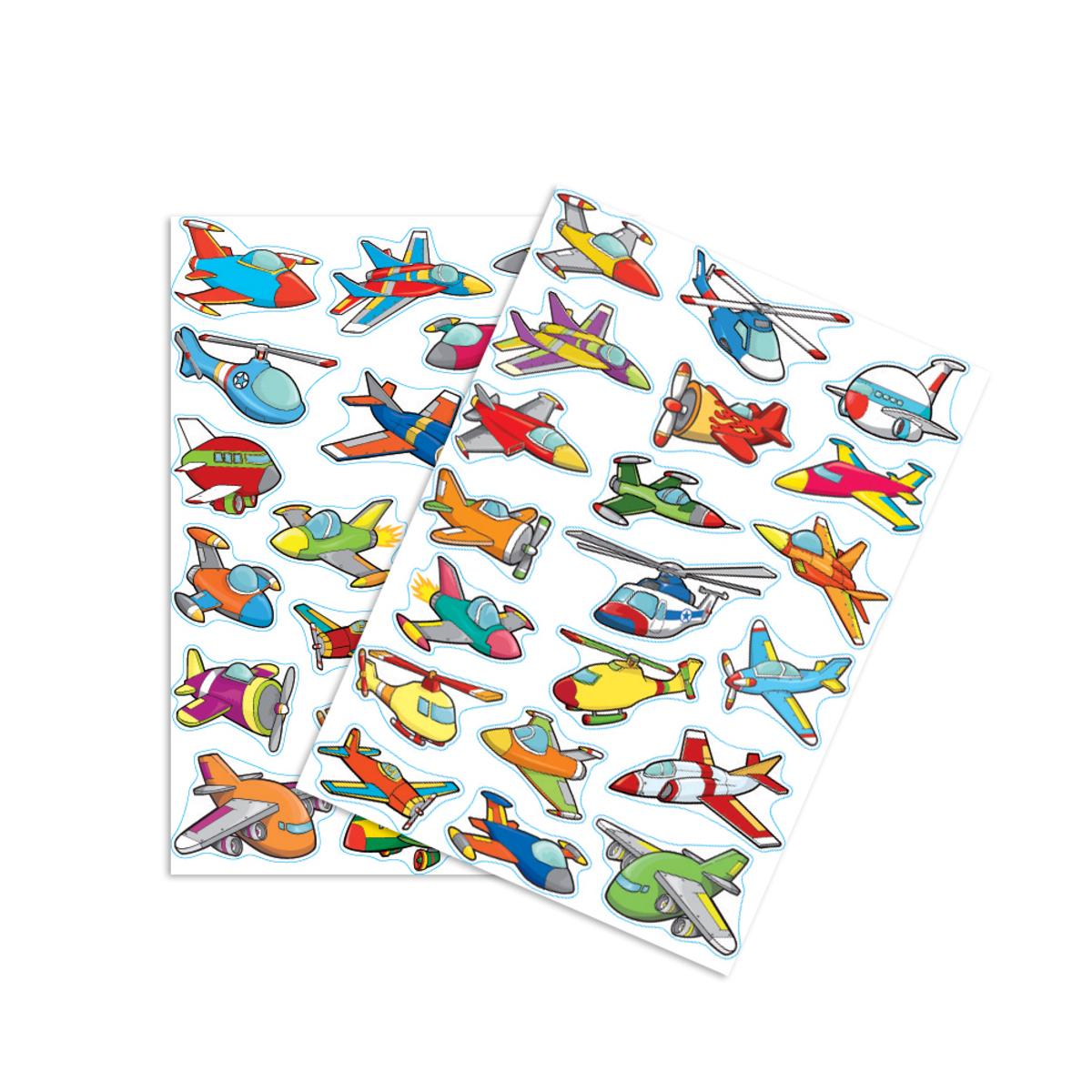 Gommettes avions, de 3 à 6 cm x 39 pcs