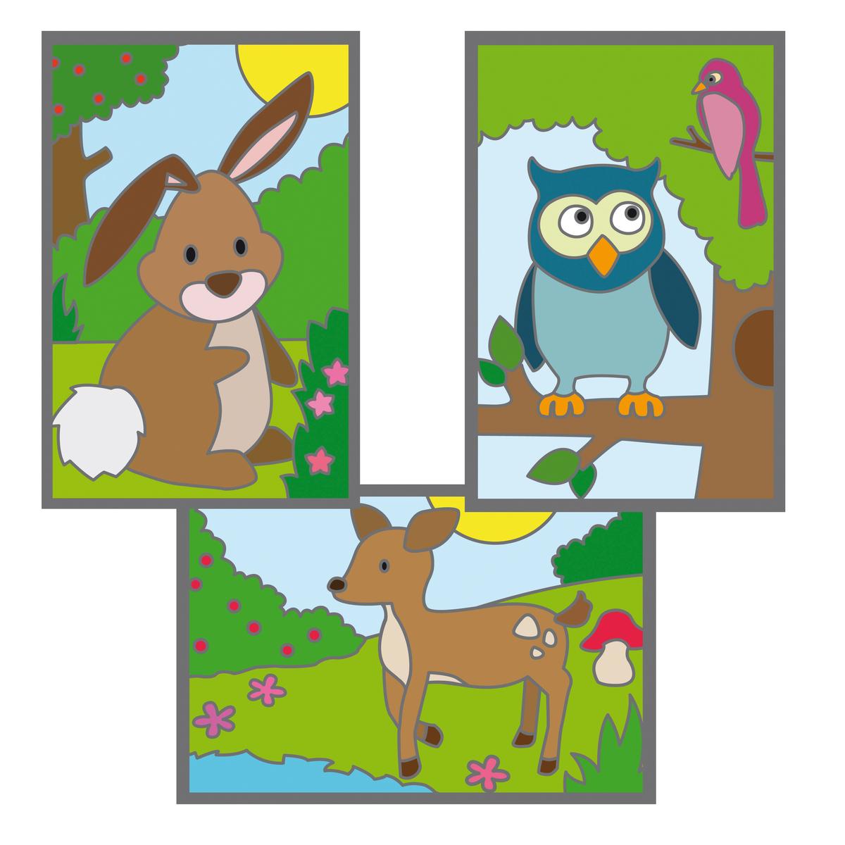 Kit cartes à gratter la forêt, 10 x 15 cm x 3 pcs