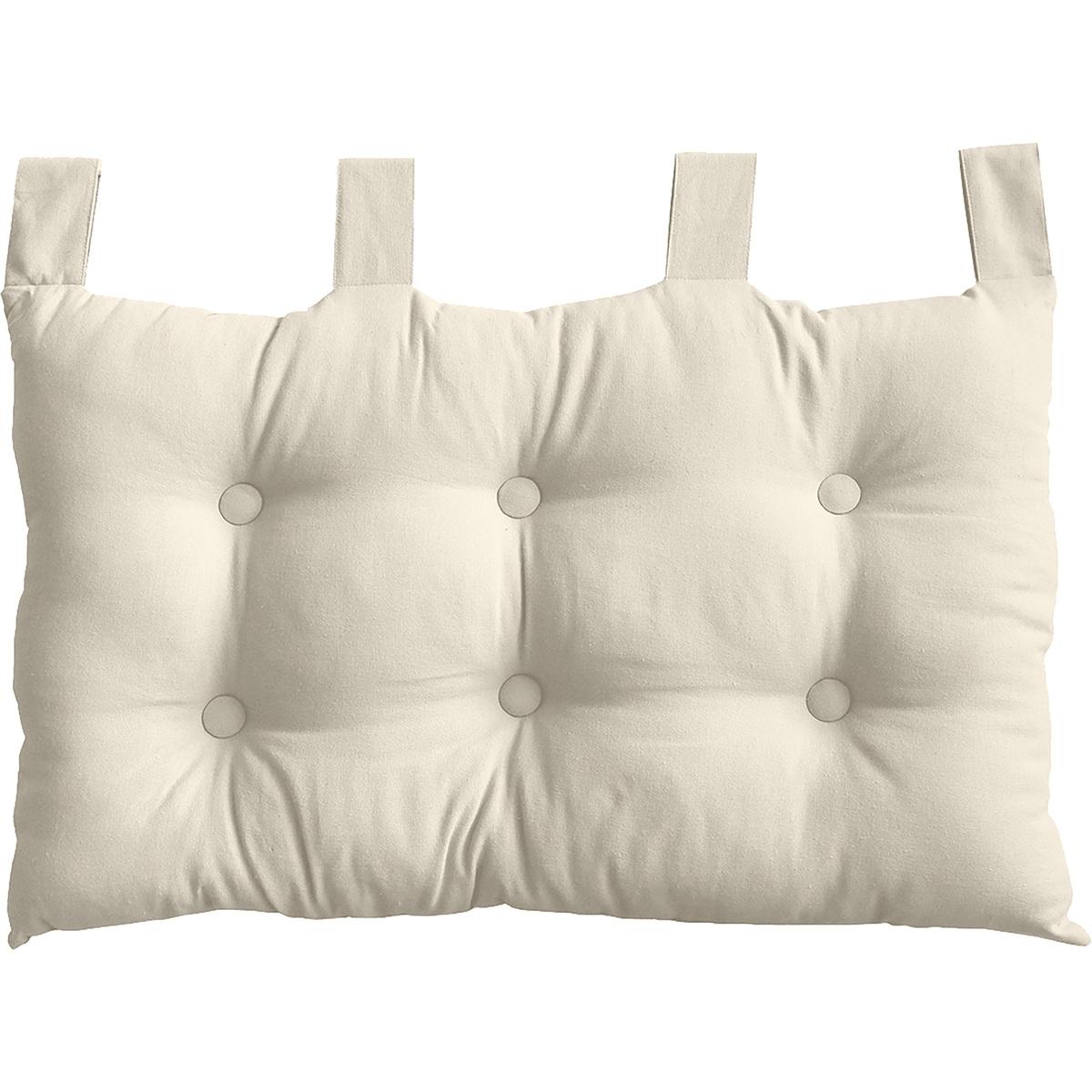 Tête de lit - 100 % coton - 70 x 45 cm - Beige