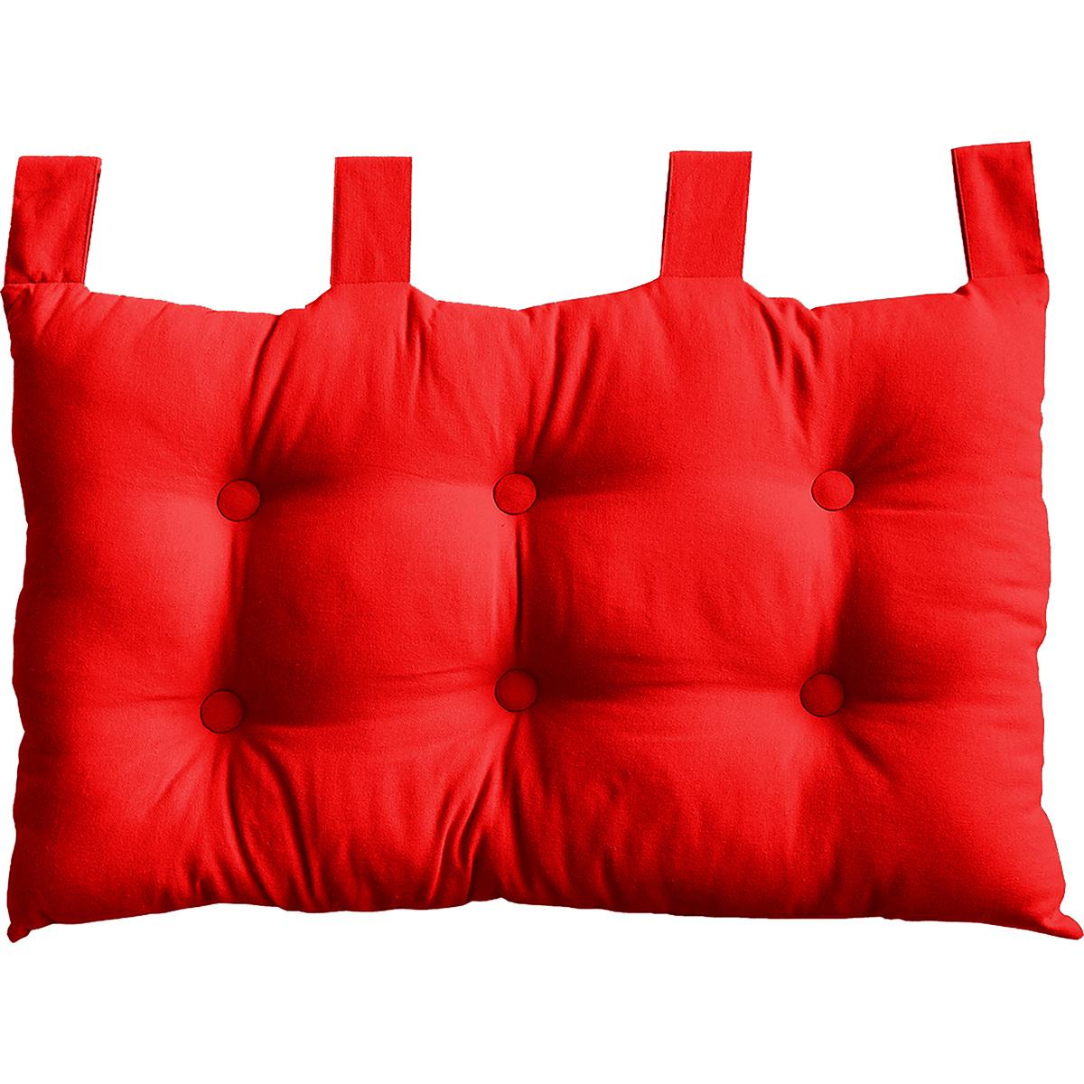 Tête de lit - 100 % coton - 70 x 45 cm - Rouge