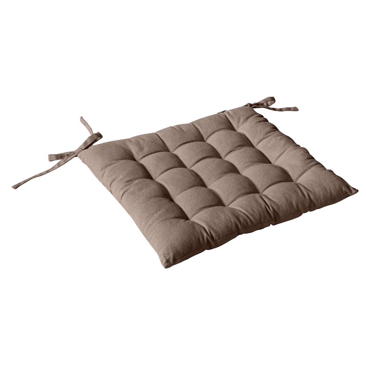 Galette de chaise - 100% polyester - 40 x 40 cm -Gris