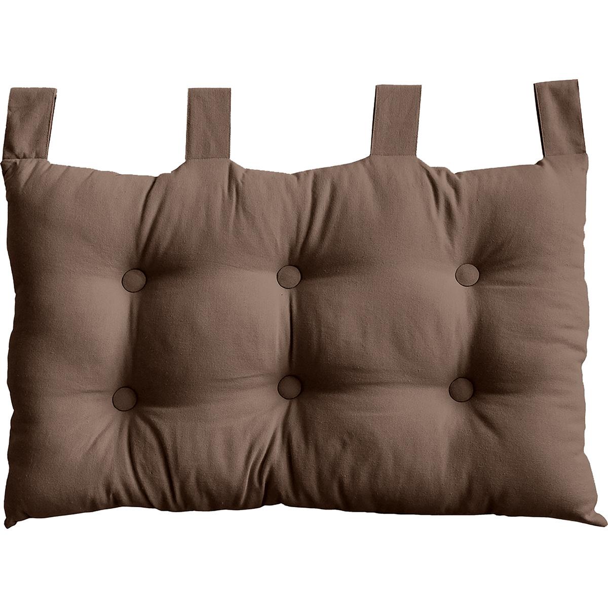 Tête de lit - 100% coton - 70 x 45 cm - Marron