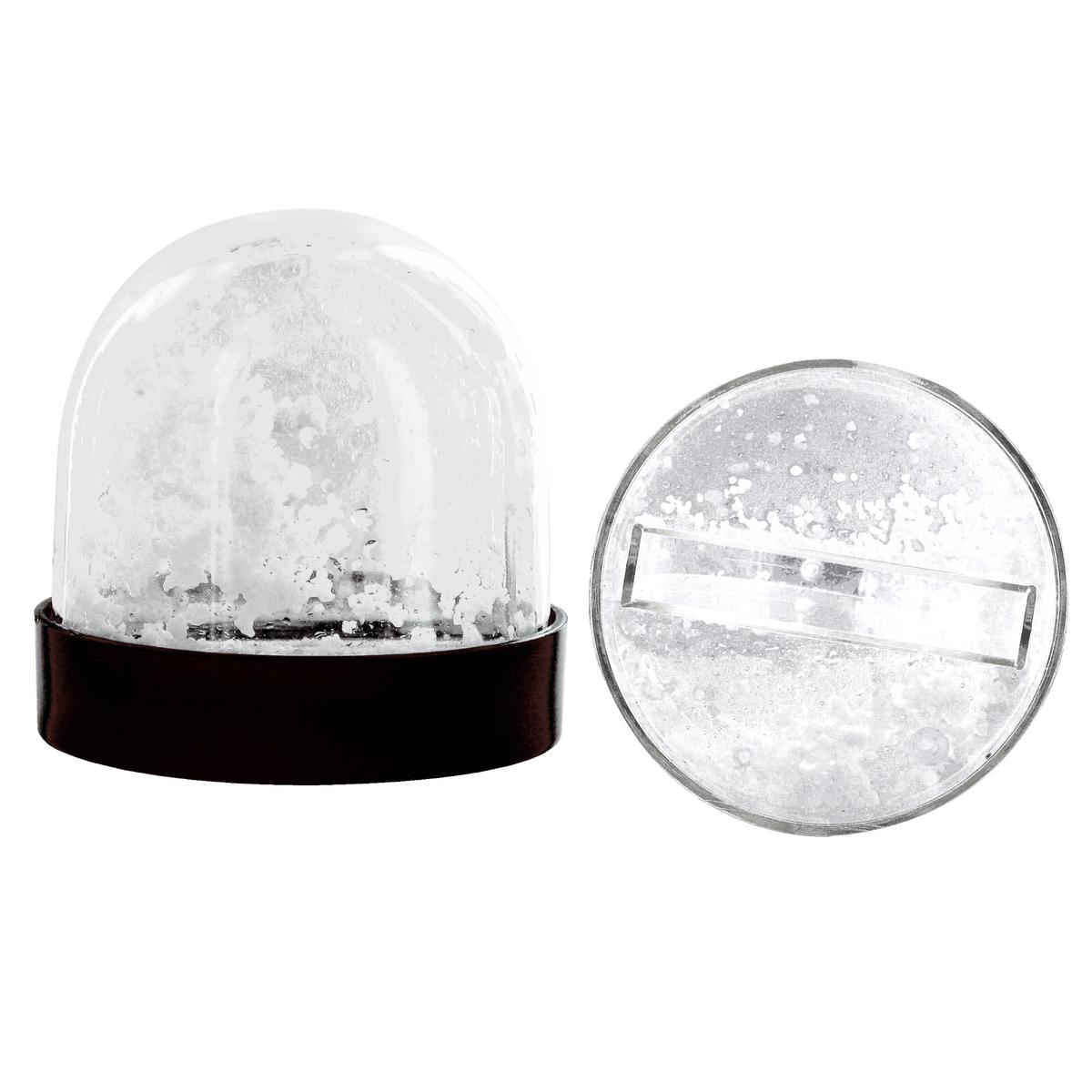 Globe acrylique boule à neige avec inclusion photos 8,7 x 8,5 cm