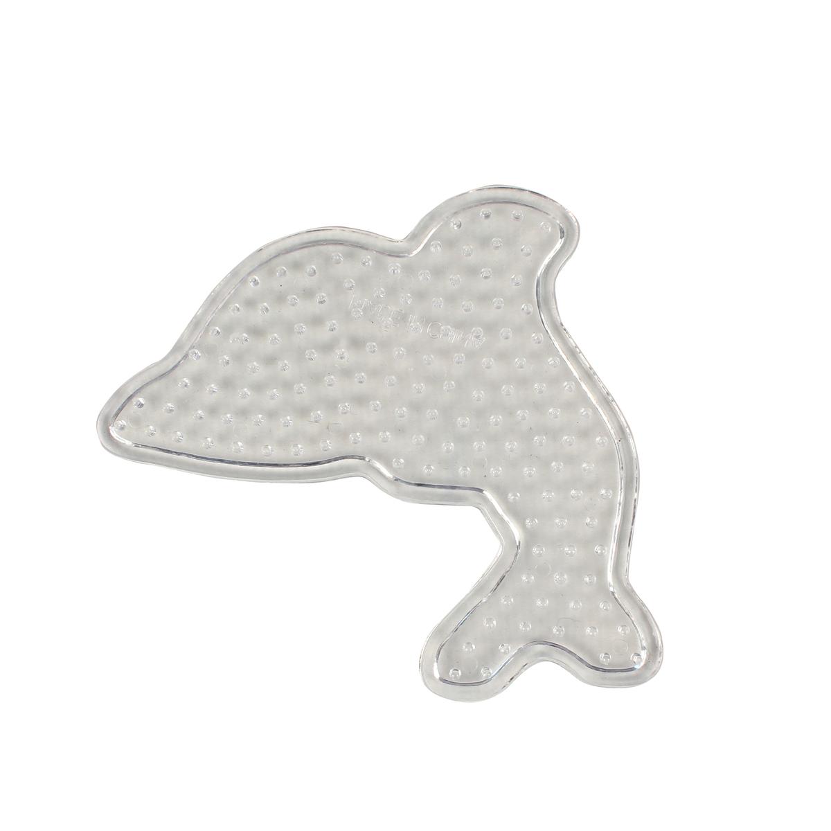 Plaques transparentes dauphin et chien perles à repasser 8cm