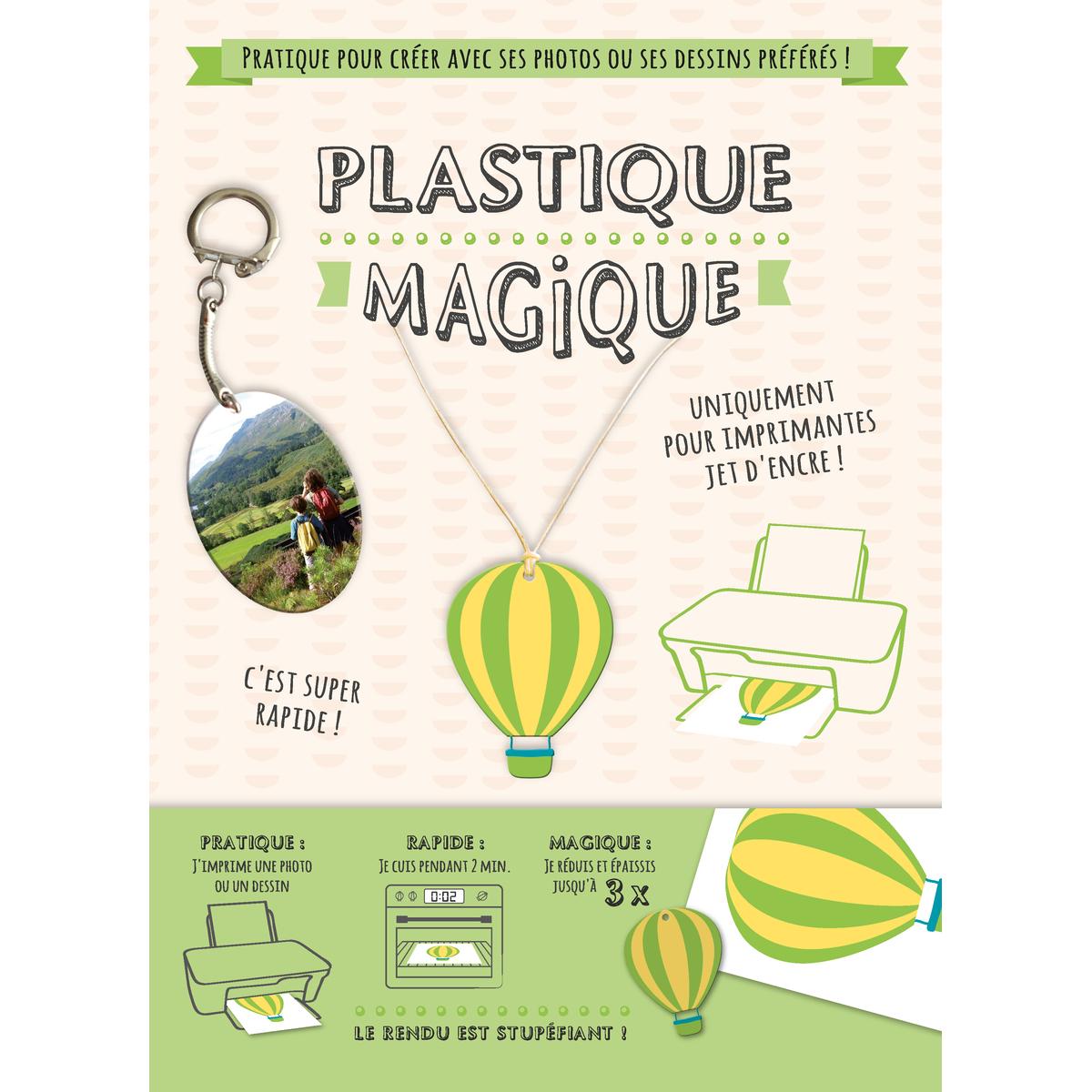 Plastique magique blanc imprimable 20 x 28 cm x 2 pcs