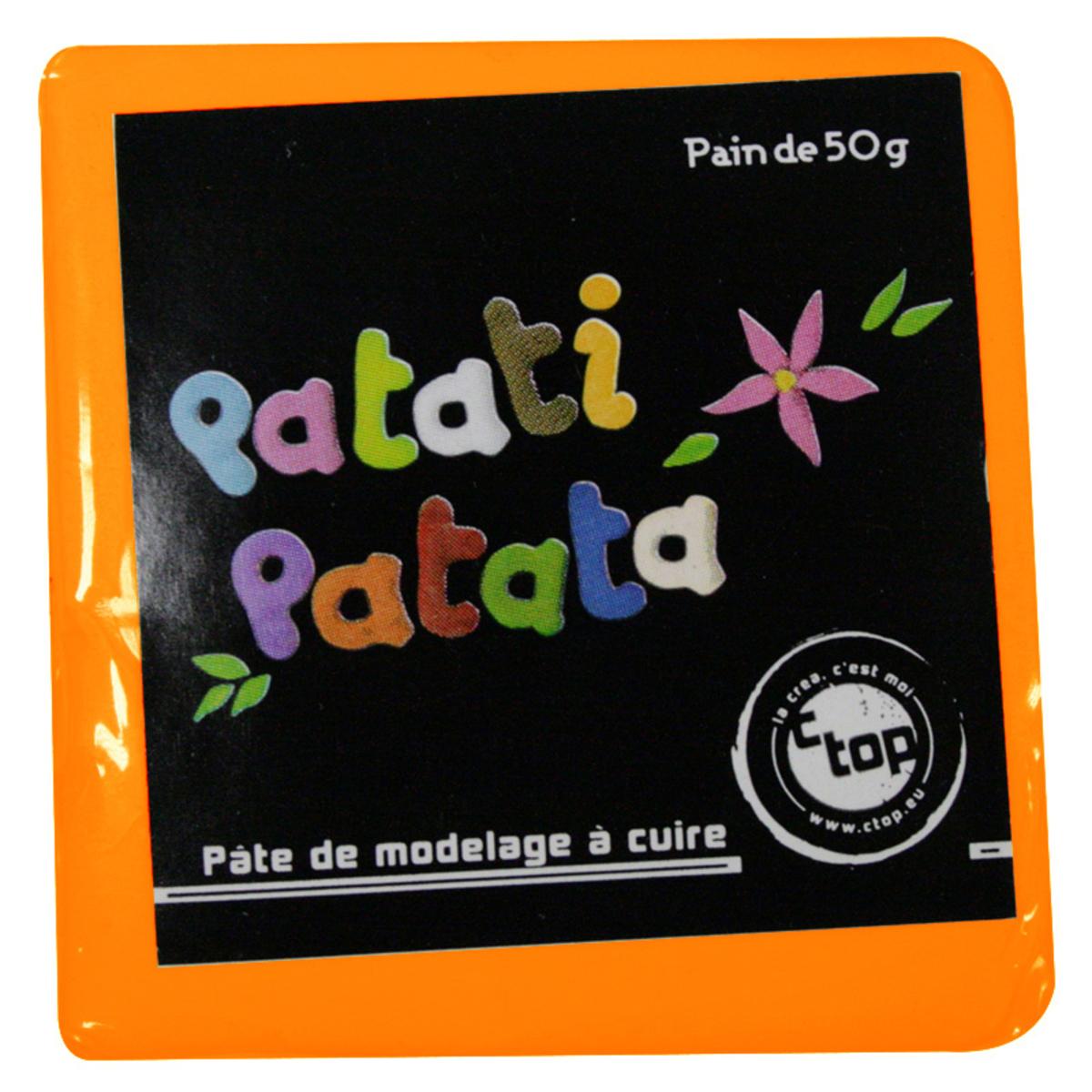 Patati Patata pâte polymère orange fluo 50 g