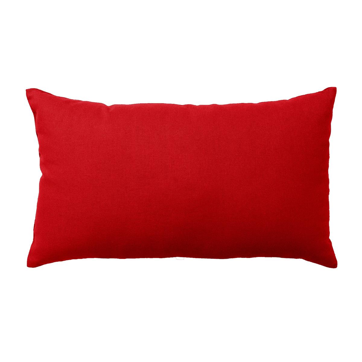 Coussin non déhoussable 30 x 50 cm coloris rouge