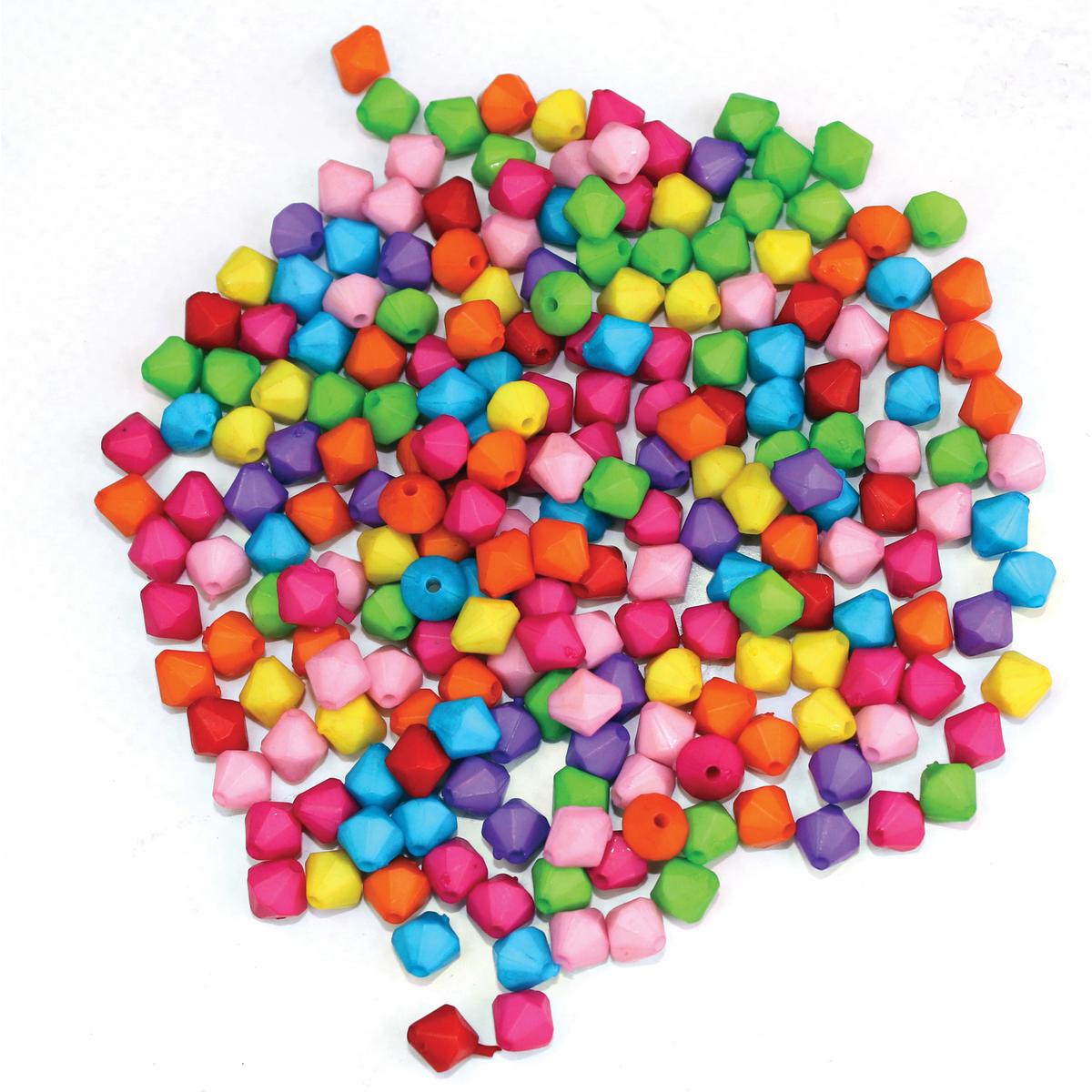 Perles acrylique opaques toupies 0,8 cm x 344 pcs