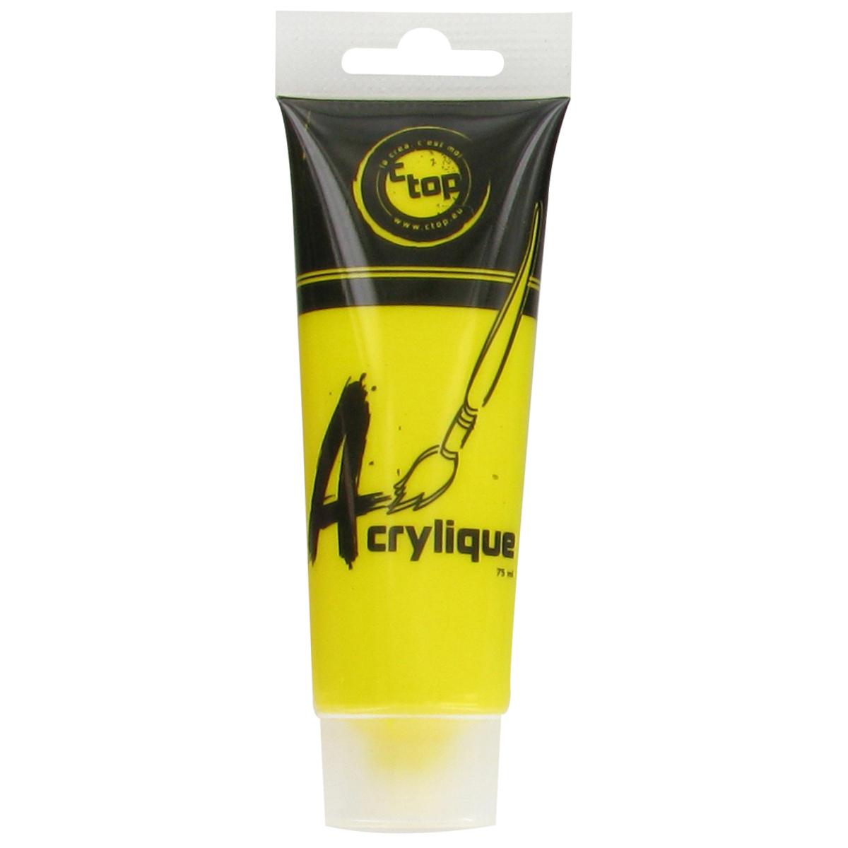 Peinture acrylique mate jaune 75 ml