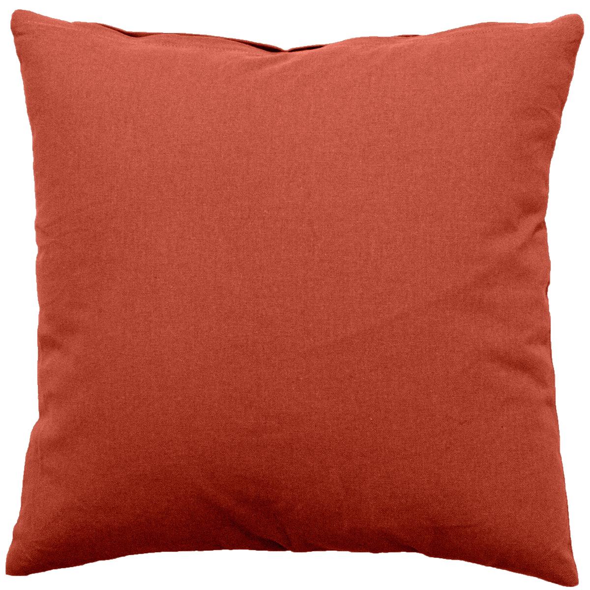 Coussin uni - 60 x 60 - Rouge terre cuite