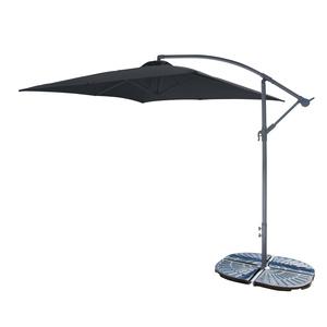 Parasol déporté Zéphyro - ø 250 x H 245 cm - Gris - MOOREA