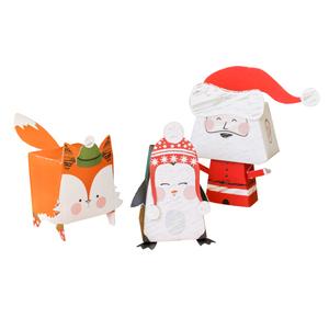 Kit personnages de Noël papier à monter x3