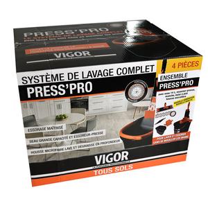 Système de lavage complet Press' Pro - 4 pièces - Noir - VIGOR