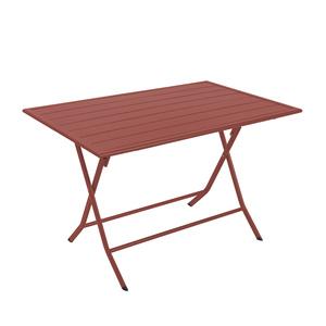 Table pliante Step - L 110 x l 70 x H 71 cm - Orange étrusque - MOOREA