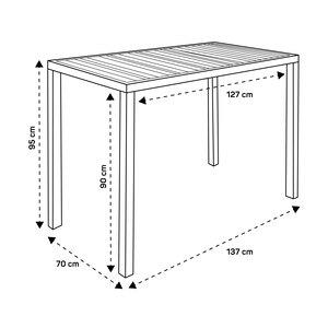 Table de bar Bettina - 137 x 70 x H 95 cm - MOOREA