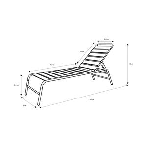 Transat Daikiri - L 187 x l 55 cm - Anthracite