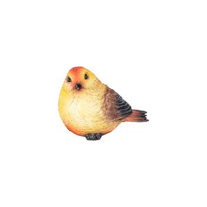 Oiseau en résine - H 8 cm - Jaune - MOOREA