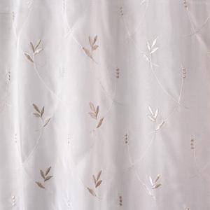 Paire de vitrages - 100 % polyester - 60 x 160 cm - Marron taupe