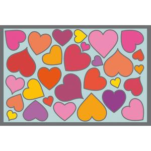 Kit cartes à gratter cœurs, 10 x 15 cm x 3 pcs