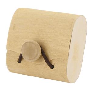 Mini sac fermeture bouton bois 6 x 6 x 3 cm