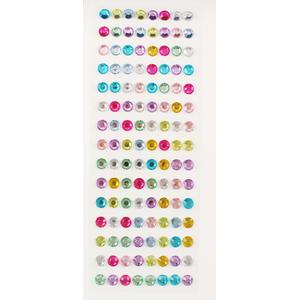 Stickers strass adhésifs cristal ronds, 1 cm x 120 pcs