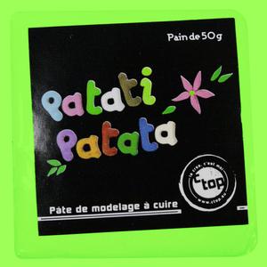 Patati Patata pâte polymère vert fluo 50 g