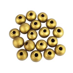 Perles bois dorées 1,2 cm x 170 pcs