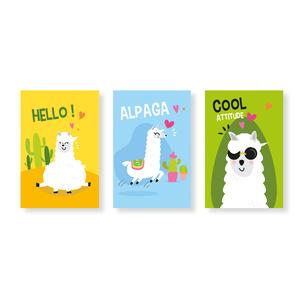 Kit cartes à gratter lama, 10 x 15 cm x 3 pcs