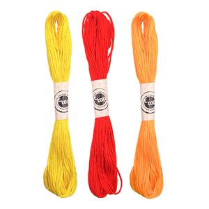 Echeveaux de coton 8 m rouge, orange x 3 pcs