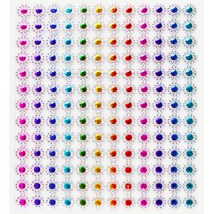 Stickers strass multicolore en bande 0,8 cm 30 x 12 cm