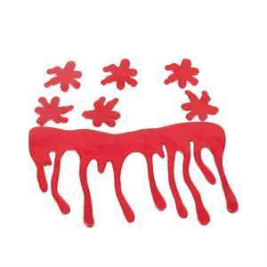 Stickers en gel sanglants Halloween - Plastique - 25,3 x 20,3 cm - Rouge