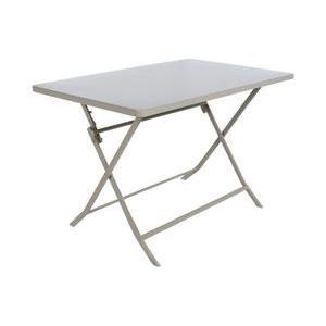 Table Greensboro rectangulaire - 110 x 70 x H 71 cm - Marron taupe - HESPERIDE