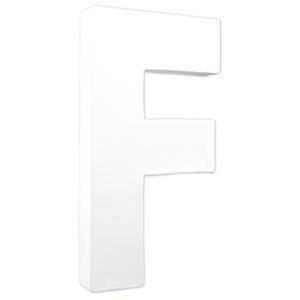 Lettre F - H 20.5 cm - Blanc