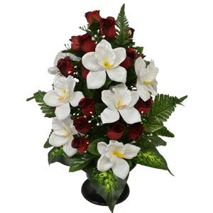 Coupe boutons de roses + orchidées - Hauteur 57 cm - Différents modèles