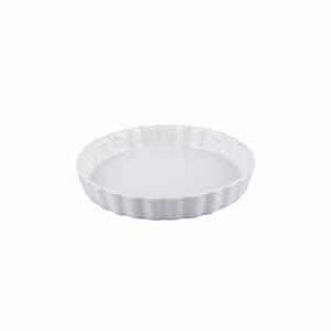 Moule à tarte en porcelaine - Diamètre 20,5 cm - Blanc