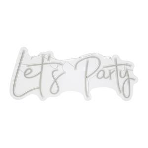 Lampe néon "Let's Party" - L 51 cm - Rose