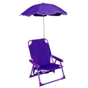 Chaise pliante + parasol - 37 x 27 x H 46 cm - Violet