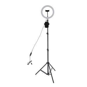Anneau lumineux pour selfie/vidéo Phénix - ø 25 x H 170 cm - Noir, blanc
