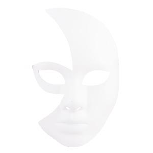Masque croissant de lune à décorer - 21 x 17 cm - blanc