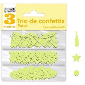 Trio de confettis - Jaune