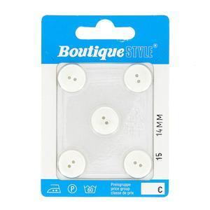 5 boutons - Plastique - Ø 14 mm - Beige