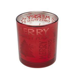 Bougie parfumée - 7.4 x H 8 cm - Rouge