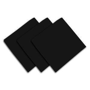 3 serviettes de table Alix - 40 x 40 cm - Différents modèles - Noir