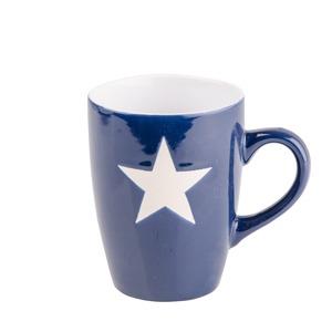 Mug motif étoile - 325 ml - Bleu, Blanc