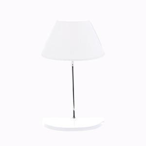 Lampe design avec tablette - 30 x 18 x H 48 cm - Blanc