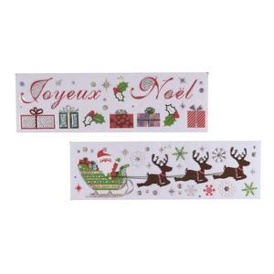 Stickers de Noël - Différents modèles - 15 x 52 cm - Multicolore