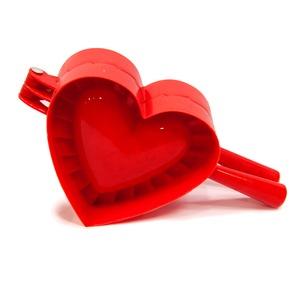 Moule à chaussons en forme de cœur - 18 x 9,5 cm - Rouge