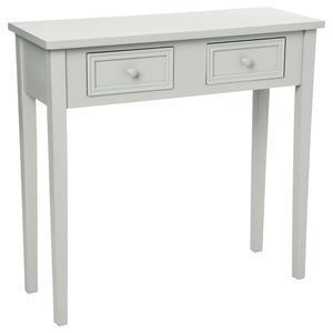 Console 2 tiroirs taupe charme